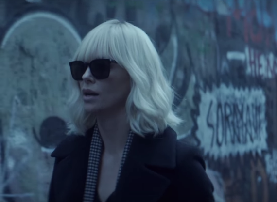 atomic blonde black trench coat