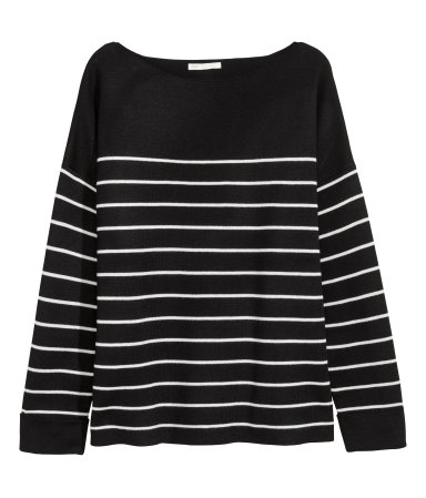 black and white striped sweater