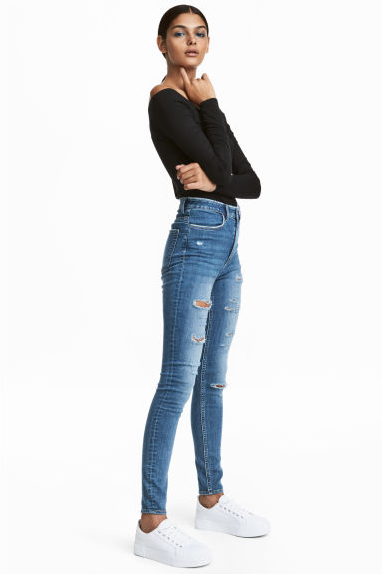 Skinny fit High Trashed Jeans, $29.99