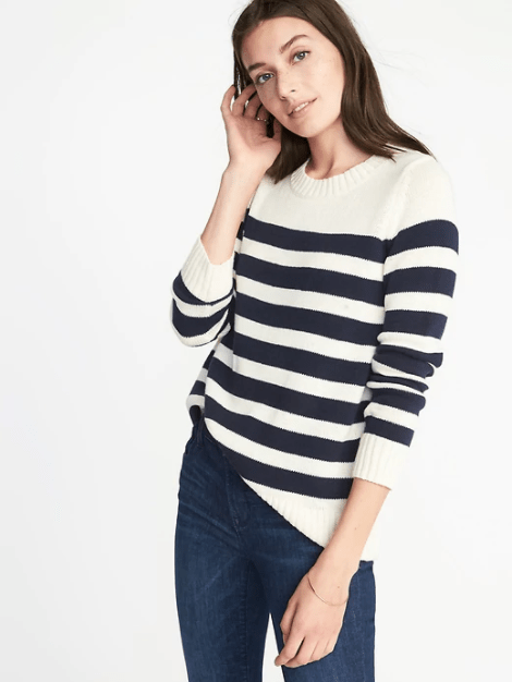 Striped Crew-Neck Sweater for Women, $22.97