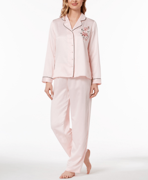 Rose-Print Woven Pajama Set, $39.98